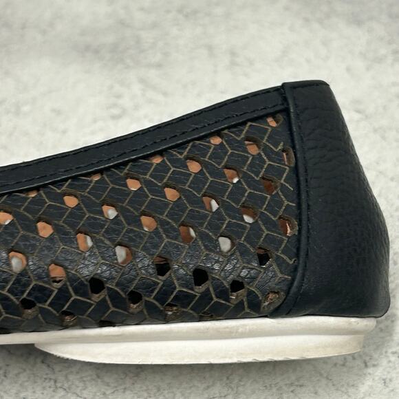 GENTLE SOULS - EUGENE TRAVEL PACKABLE WOVEN BALLET FLAT Black Size 8.5 - Picture 4 of 8